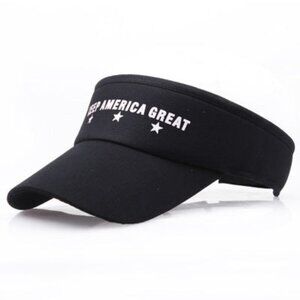 America Great Visor Donald Trump 2020 Again Campaign Adjustable Cap -Bla…